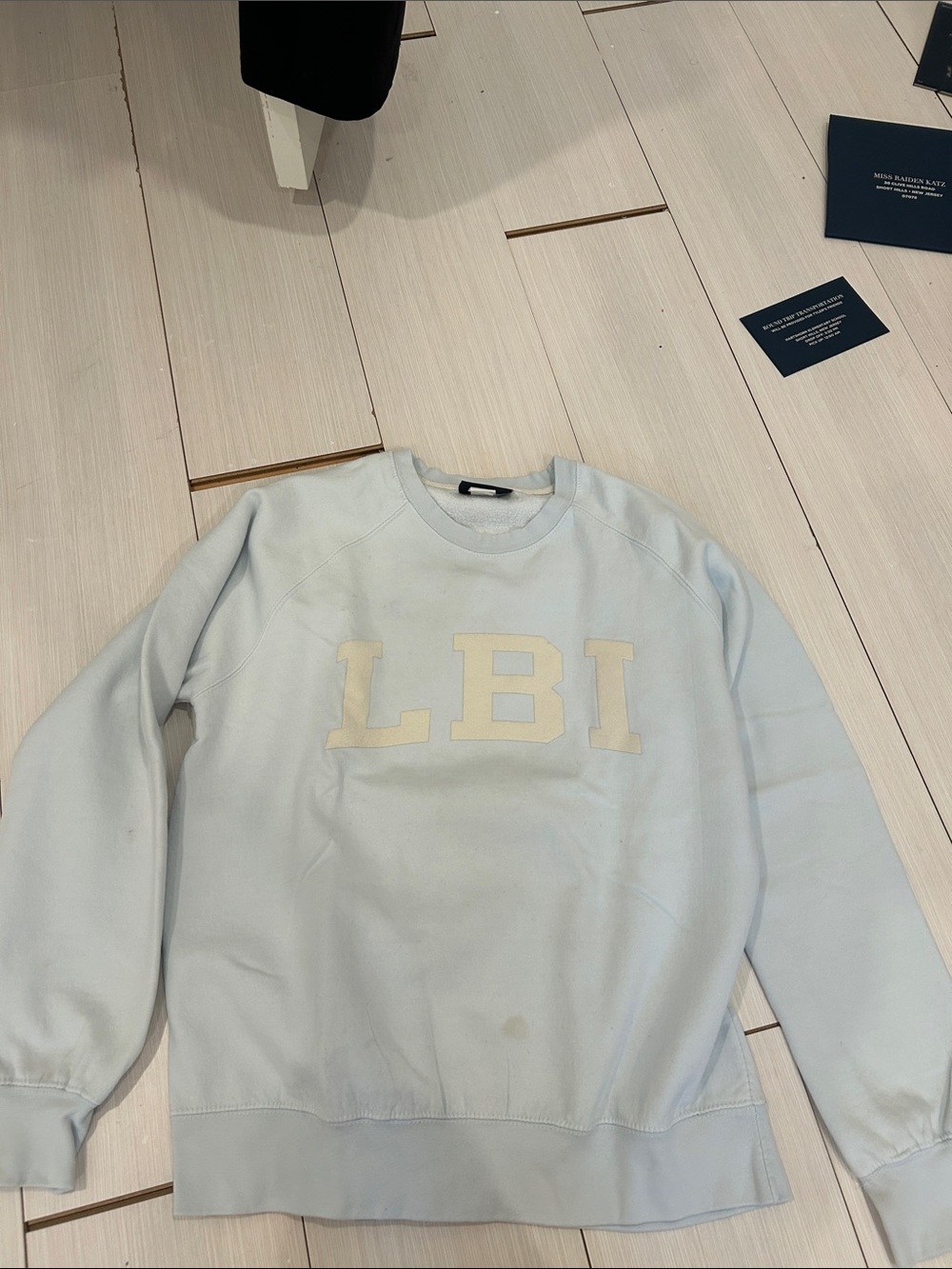 woman’s Light Blue LBI Crewneck Sweatshirt